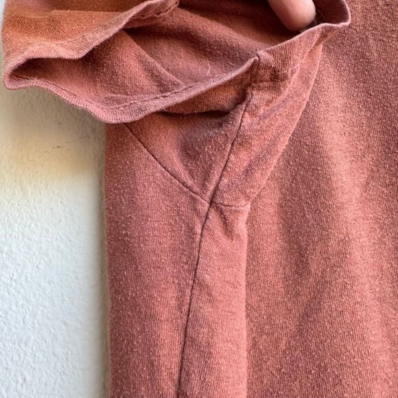 Jungmaven Organic Cotton Orange hemp Short Sleeve V Neck T Shirt Size Small - Picture 7 of 7